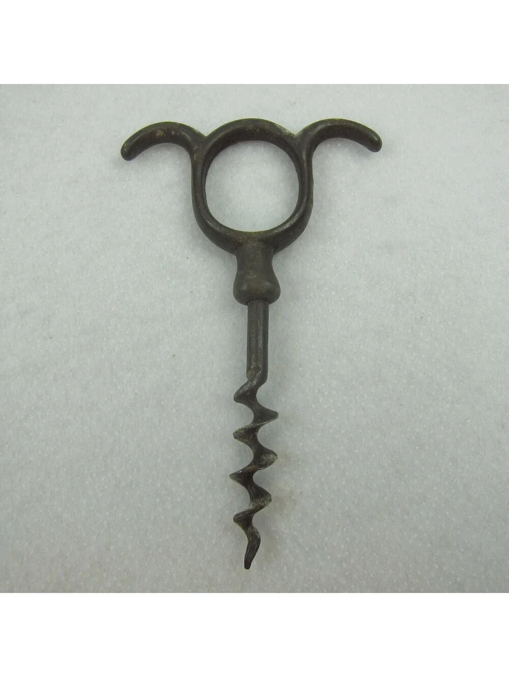 Antique 1900s French Iron Cork Screw Three Finger Pull Claw Type Corkscrew RARE
